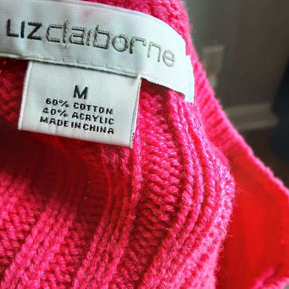 LIZ CLAIBORNE CABLE KNIT SWEATER - Picture 6 of 6